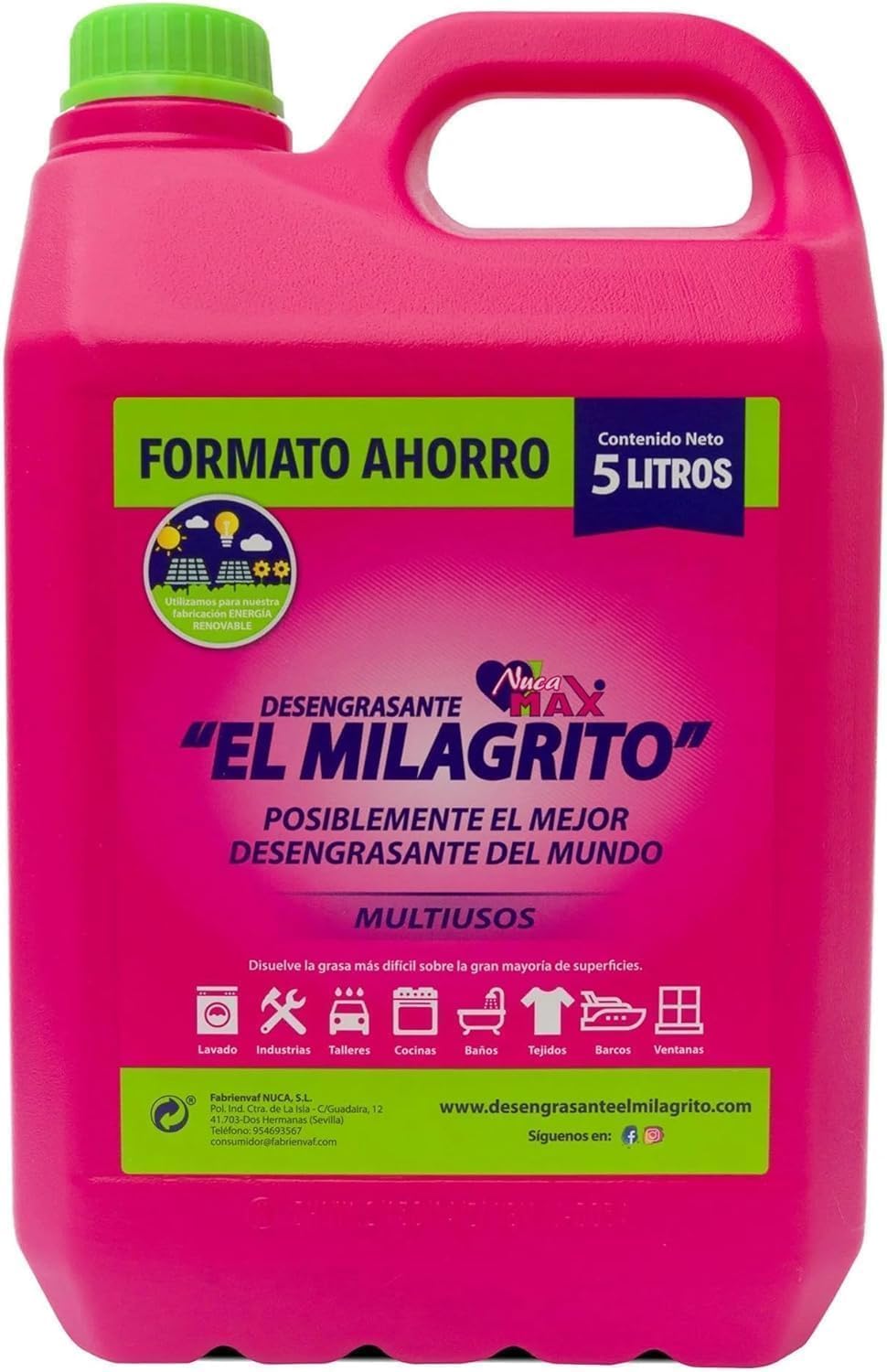Pack Desengrasante El milagrito con trapo microfibra