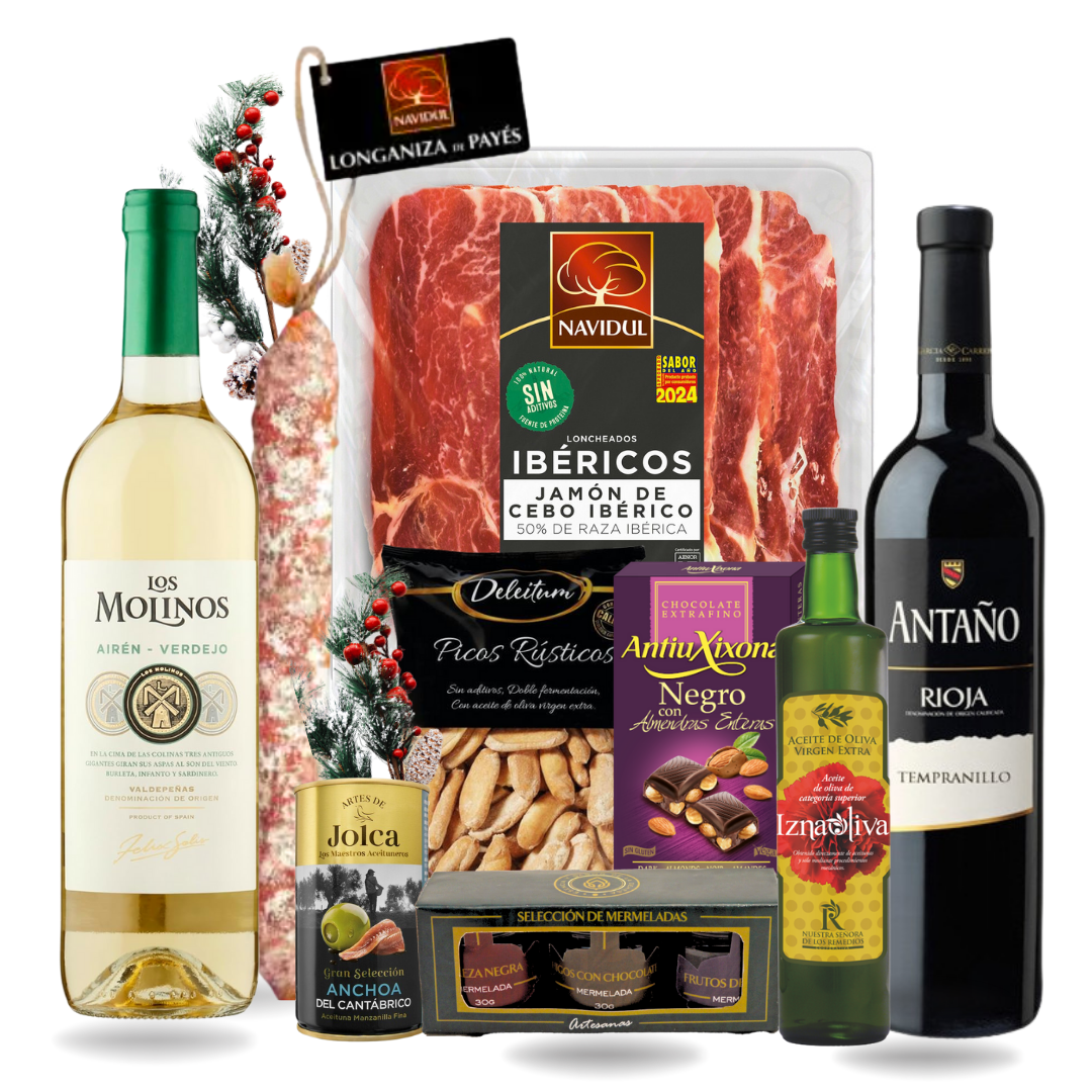 Cesta de Navidad Gourmet con longaniza payés