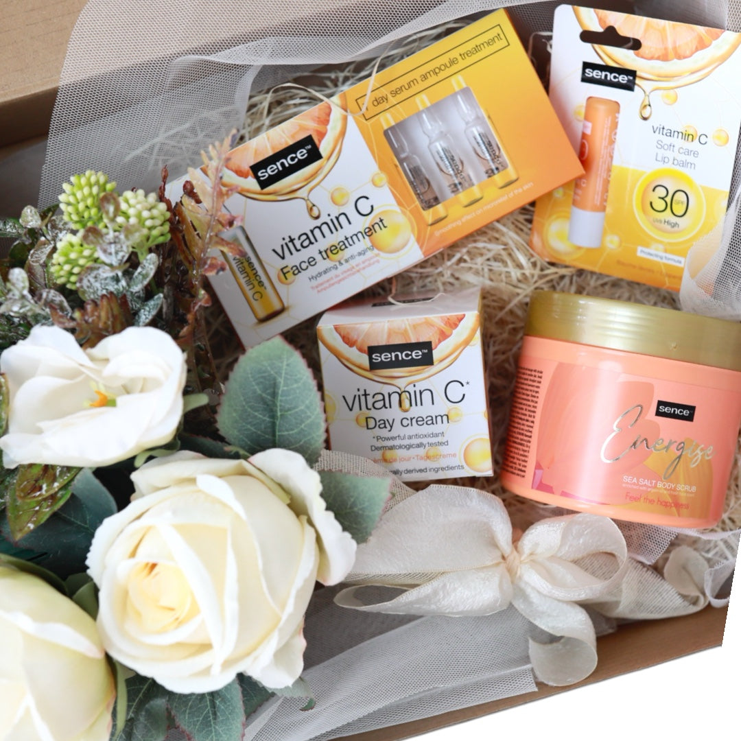 Caja Regalo con Ramo Familycom NARANJA