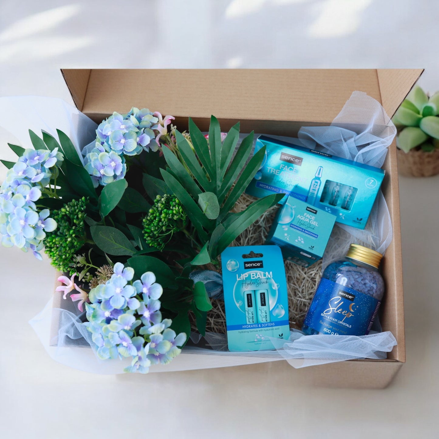 Caja Regalo con Ramo Familycom AZUL