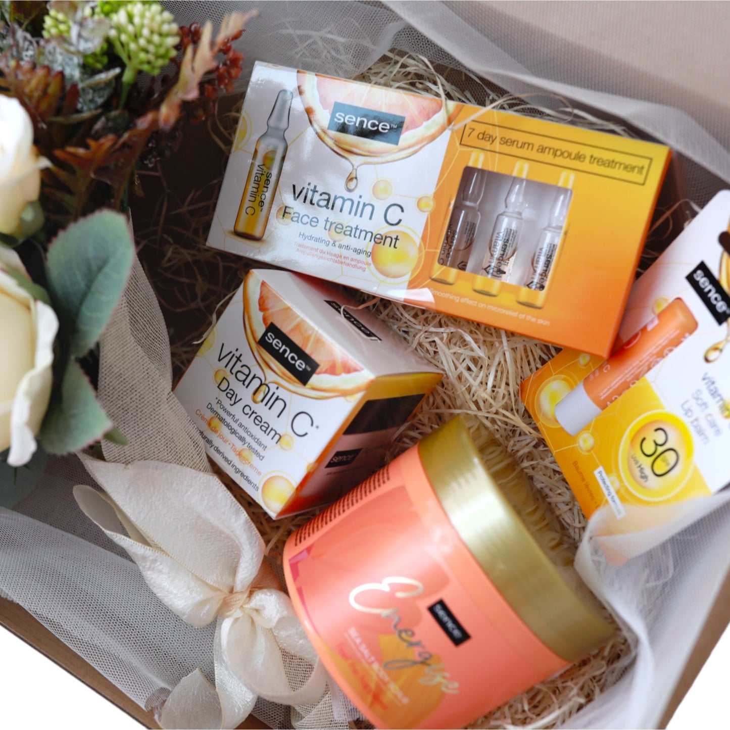 Caja Regalo con Ramo Familycom NARANJA