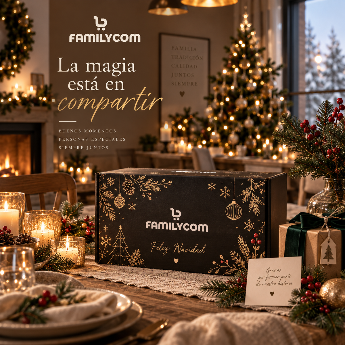 Cesta Gourmet de Navidad Portomar, con Zamburiñas, Bonito del Norte, Mejillones, Vino blanco y Dulces Navideños