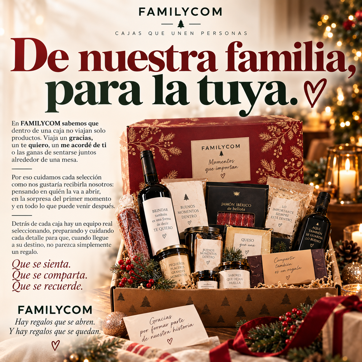 Cesta de Navidad para regalar - Lote gourmet con Ibéricos de regalo