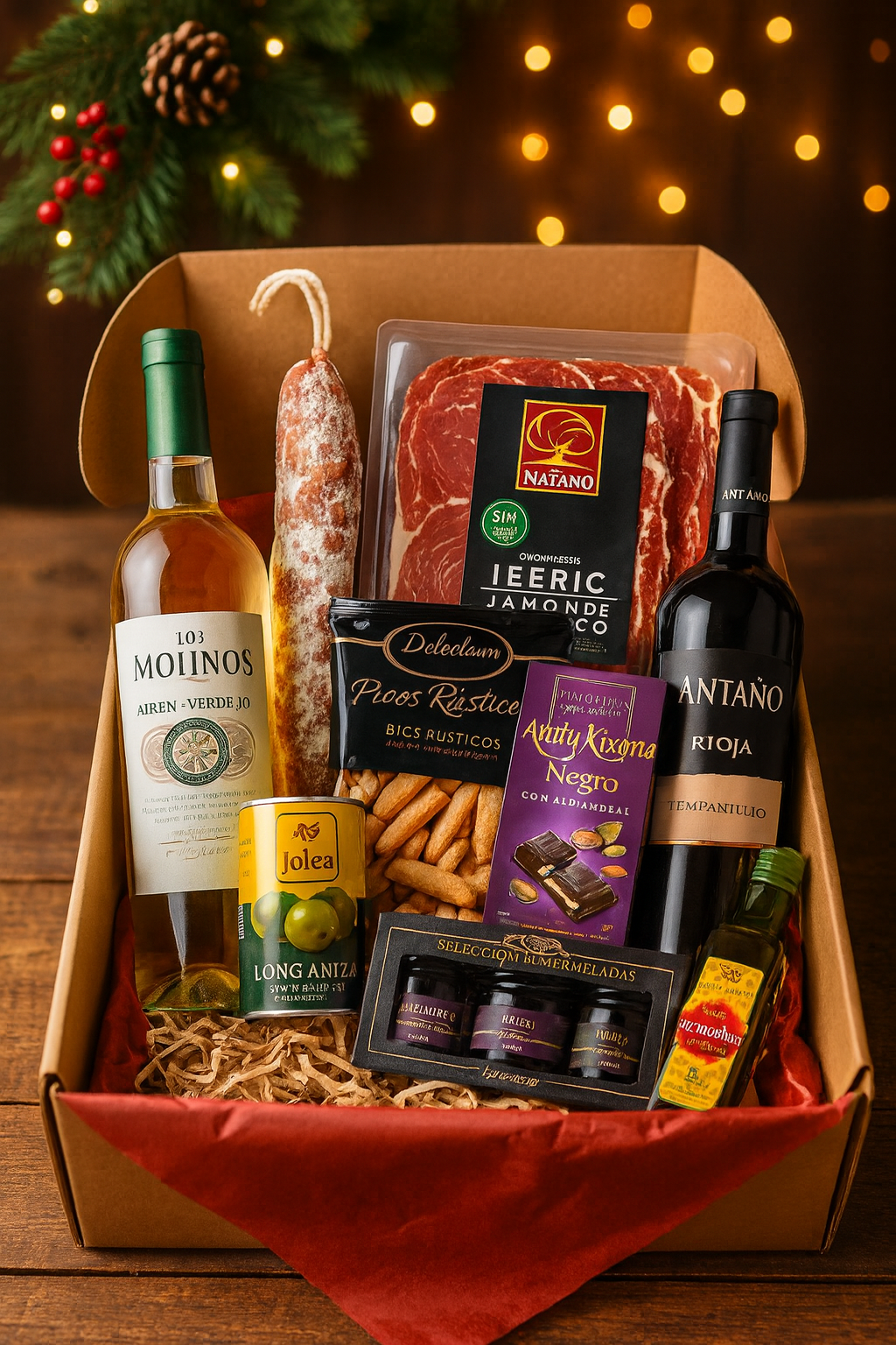 Cesta de Navidad Gourmet con longaniza payés