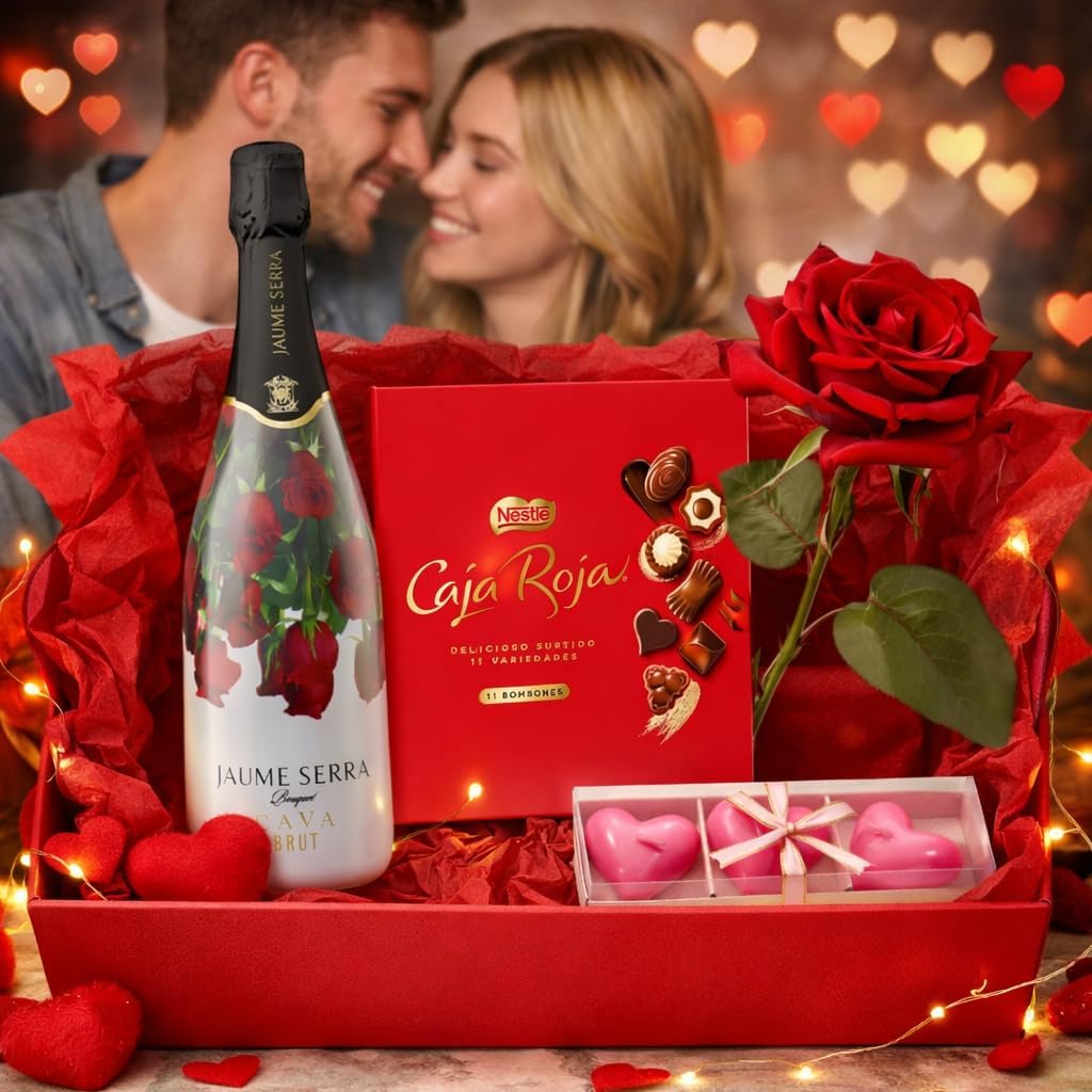 Regalo San Valentin de Chocolates y bombones Nestle Caja Roja para regalar. Regalos originales para parejas.