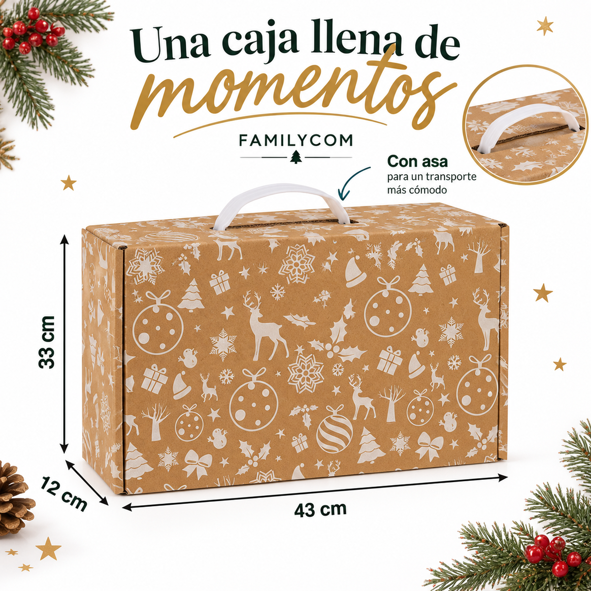 Cesta de Navidad para regalar - Lote gourmet con Ibéricos de regalo