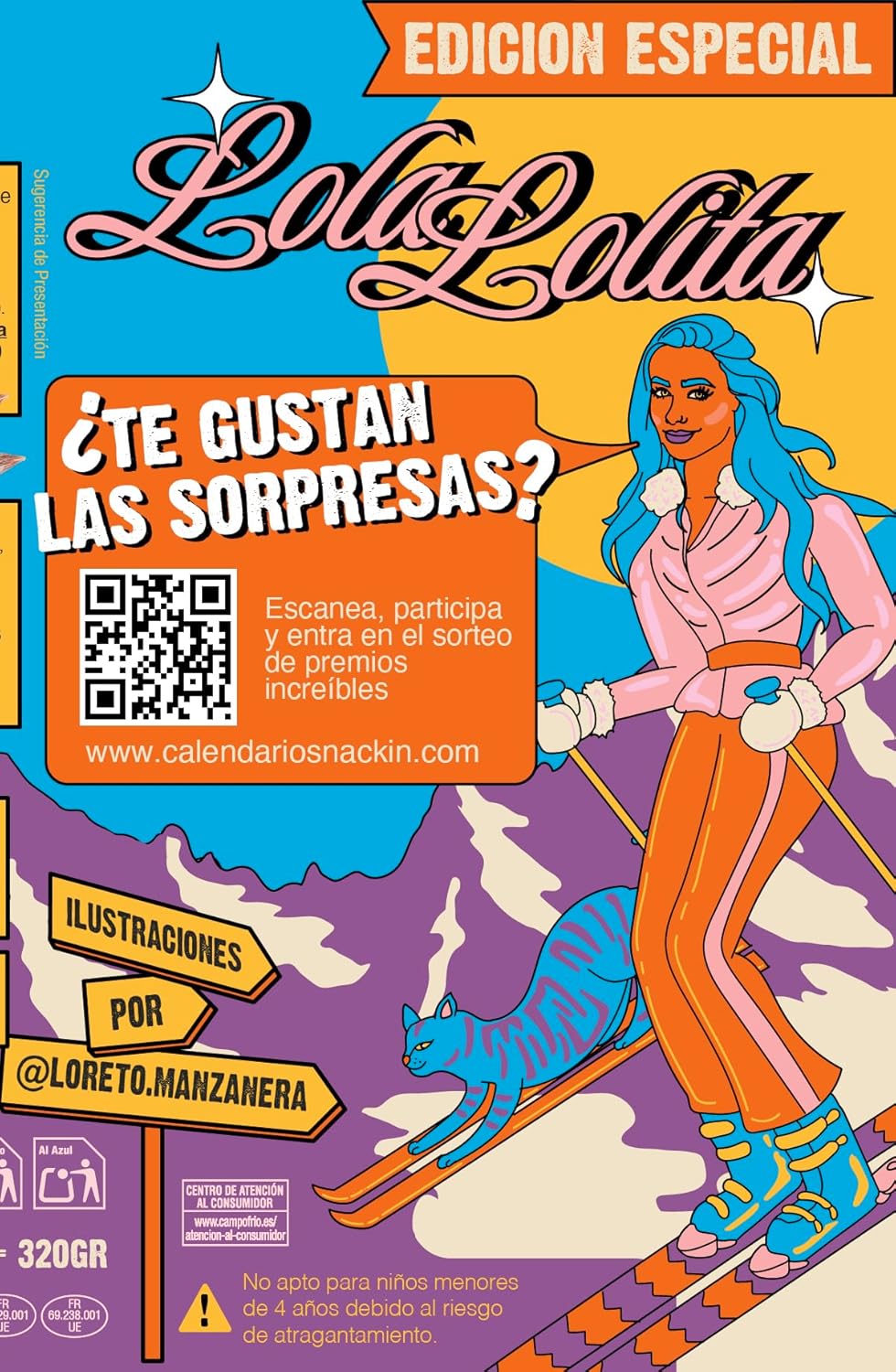 Calendario de Adviento Navidad Snack’IN Campofrío. Incluye fuetitos variados y sorpresas de Lola Lolita, 320 g