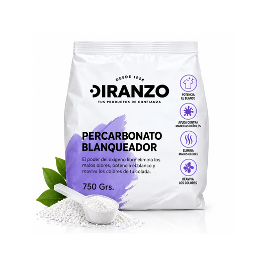 Percarbonato Blanqueador Diranzo 750g. 100% Puro, Quitamanchas, Higienizante.