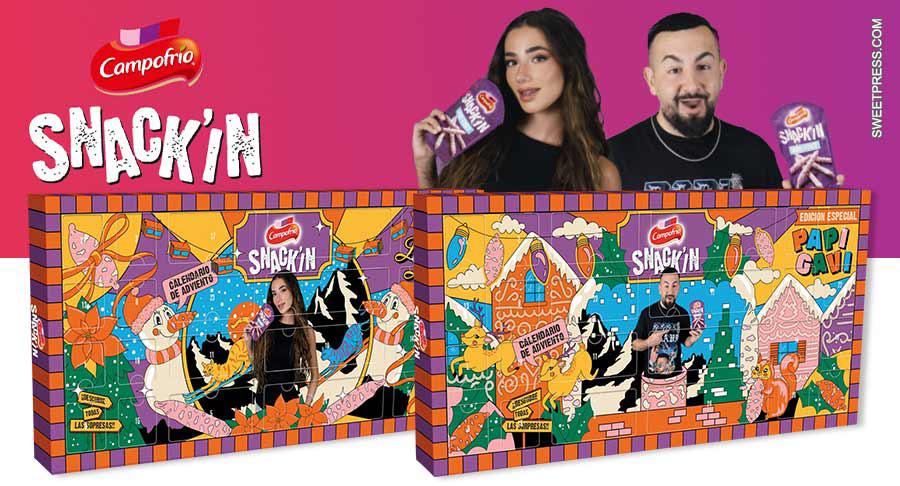 Calendario de Adviento Navidad Snack’IN Campofrío. Incluye fuetitos variados y sorpresas de Papi Gavi, 320 g