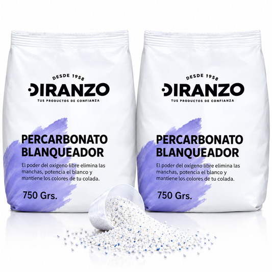 FAMILYCOM. Percarbonato Blanqueador Diranzo Pack 2 unidades. 750g x 2. Total 1,5 Kg.