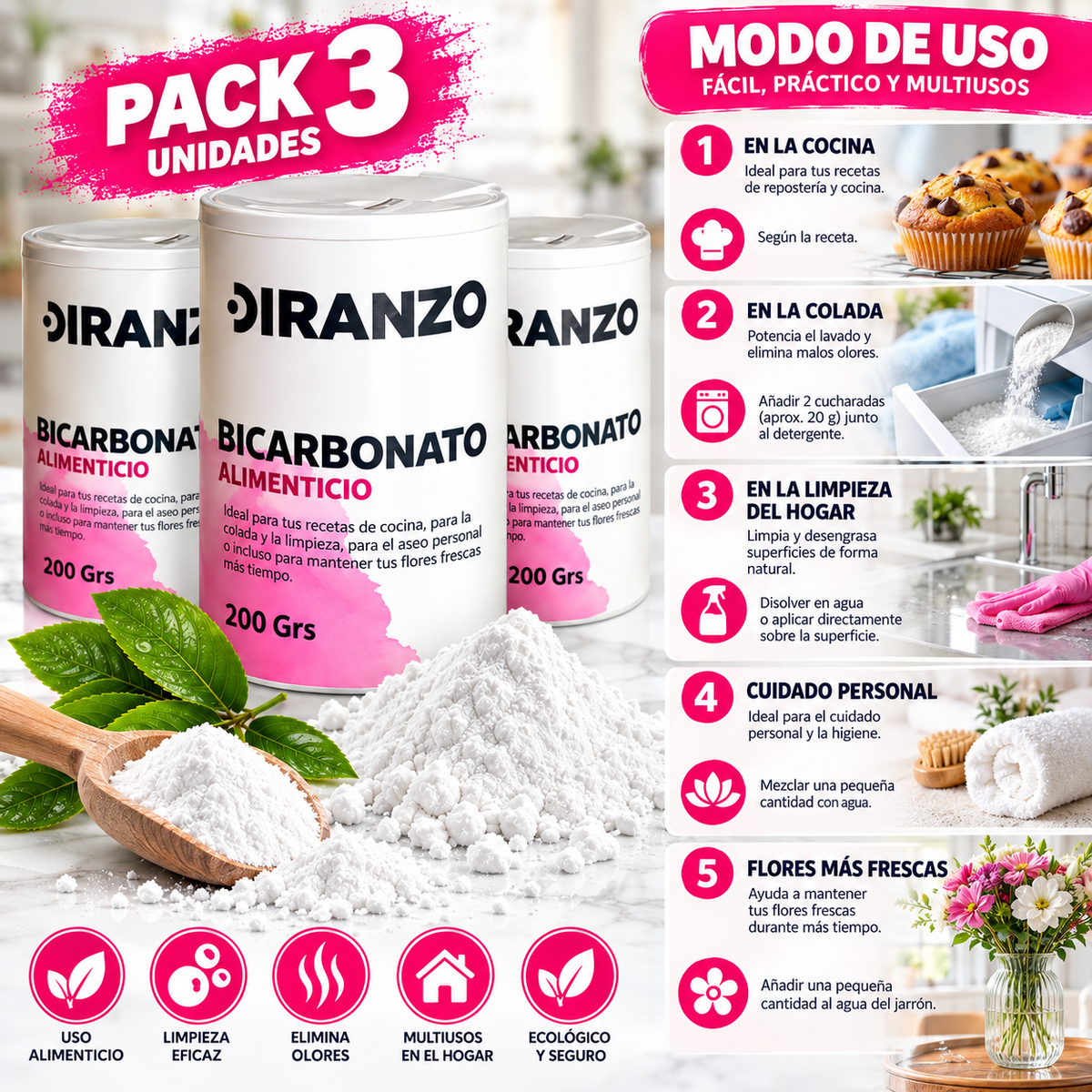 Bicarbonato Sódico Pack 3 UD